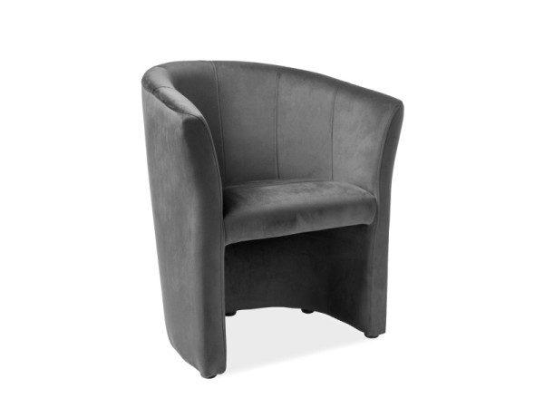 TM-1 BEIGE VELVET ARMCHAIR BLUVEL 28/ WENGE DIOMMI TM1V28