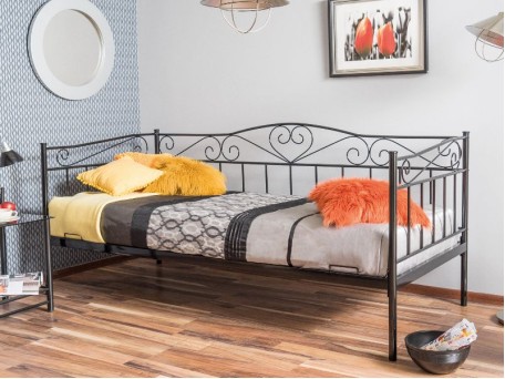 ŁÓŻKO BIRMA 90X200 CZARNY