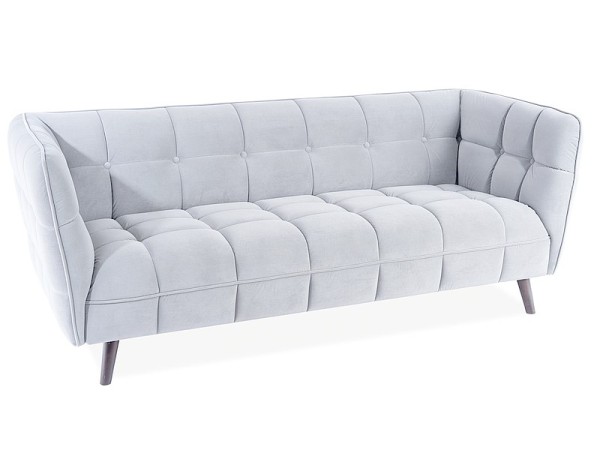 SOFA CASTELLO 3 VELVET J. SZARY BLUVEL 03 / WENGE SOFA CASTELLO 3 VELVET J. SZARY BLUVEL 03 / WENGE