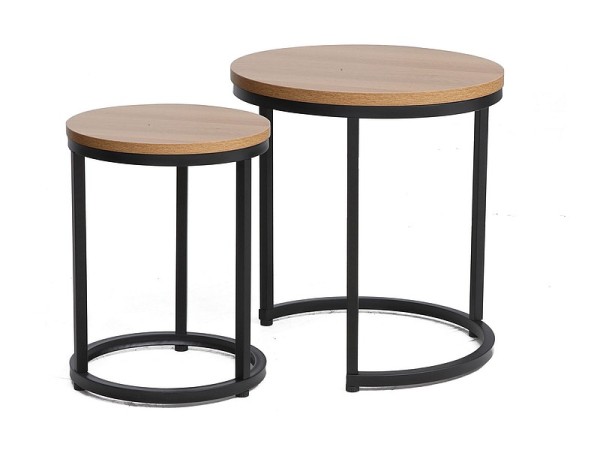 ŁAWA HOLA DĄB/CZARNY (ZESTAW)