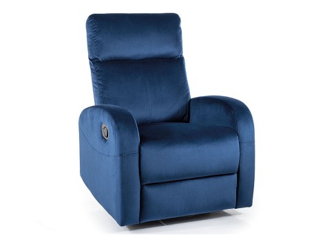 FOTEL ROZKŁADANY OLIMP VELVET GRANATOWY BLUVEL 86