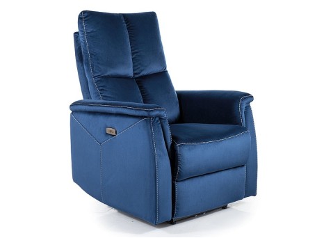 FOTEL ROZKŁADANY NEPTUN VELVET GRANATOWY BLUVEL 86