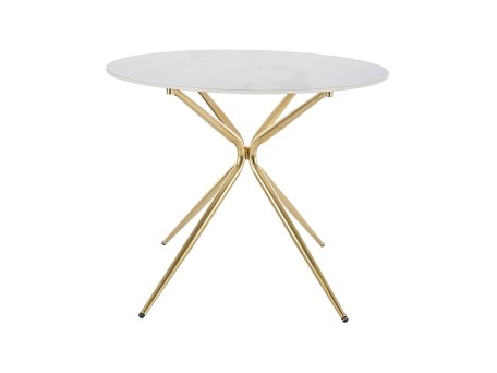 STÓŁ AZALIA CERAMIC BIAŁY/ZŁOTY FI 90