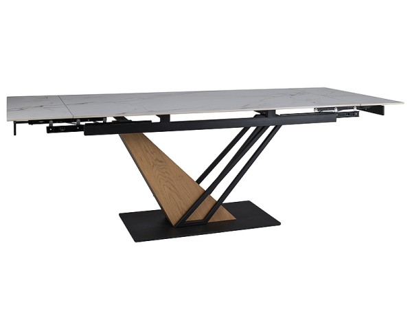 STÓŁ GENESIS BIAŁY/DĄB 180(240)X90