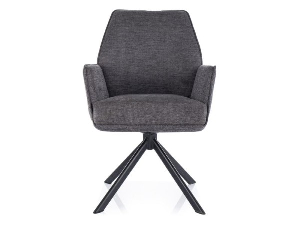 KRZESŁO HUGO BREGO CZARNY STELAŻ / C.SZARY 18