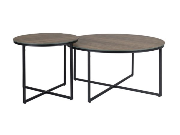 ŁAWA PALERMO I JASNY BRĄZ EFEKT DREWNA/CZARNY FI80 FI50 (ZESTAW)