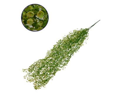 Τεχνητό Κρεμαστό Φυτό Διακοσμητική Γιρλάντα Μήκους 1.2 μέτρων με 5 X Κλαδιά Φύλλωμα Ρούστικ Κίτρινο - Πράσινο Diommi 09035