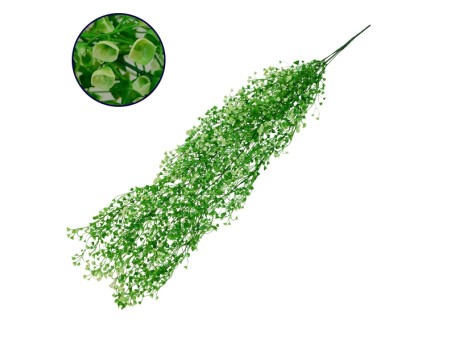 Τεχνητό Κρεμαστό Φυτό Διακοσμητική Γιρλάντα Μήκους 1.2 μέτρων με 5 X Κλαδιά Φύλλωμα Ρούστικ Πράσινο Λευκό Diommi 09038