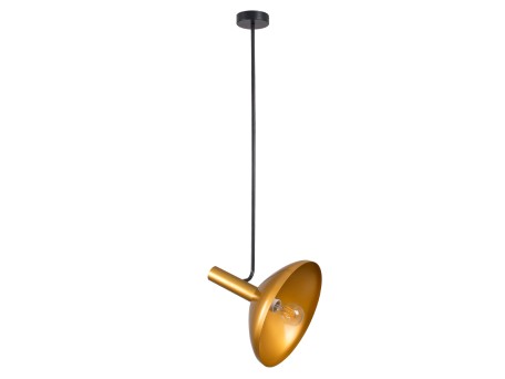 GLOBOSTAR® KATIE 00538 Μοντέρνο Φωτιστικό Οροφής με Ντουί 1 x E27 AC 220-240V IP20 - Μαύρο & Χρυσό - Μ30 x Π30 x Υ120cm