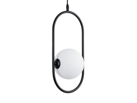 GLOBOSTAR® HAMBURG 00589 Μοντέρνο Κρεμαστό Φωτιστικό Οροφής με Ντουί 1 x G9 AC 220-240V IP20 - Μαύρο & Λευκό - Μ20 x Π15 x Υ40cm