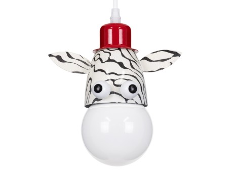 GLOBOSTAR® ZEBRA 00639 Παιδικό Κρεμαστό Φωτιστικό Οροφής με Ντουί 1 x E27 AC 220-240V IP20 - Πολύχρωμο - Μ19 x Π10.5 x Υ13.5cm