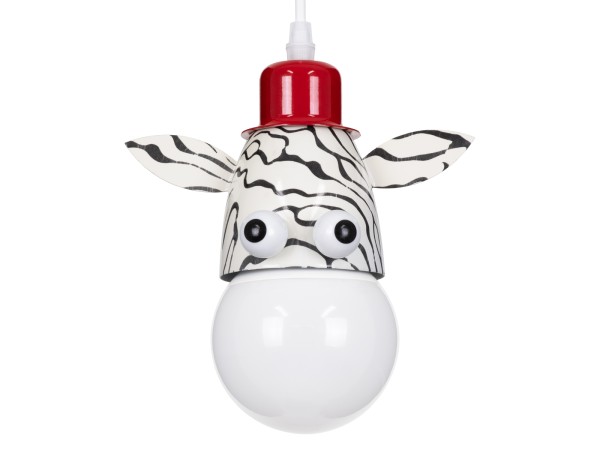 GLOBOSTAR® ZEBRA 00639 Παιδικό Κρεμαστό Φωτιστικό Οροφής με Ντουί 1 x E27 AC 220-240V IP20 - Πολύχρωμο - Μ19 x Π10.5 x Υ13.5cm
