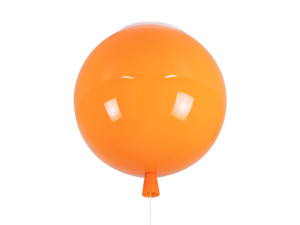 GLOBOSTAR® BALLOON 00650 Παιδικό Φωτιστικό Οροφής με Ντουί 1 x E27 AC 220-240V IP20 - Πορτοκαλί - Μ30 x Π30 x Υ33cm