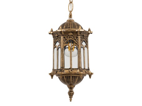 GLOBOSTAR® DARCY 00656 Vintage Κρεμαστό Φωτιστικό Οροφής με Ντουί 1 x E27 AC 220-240V IP20 - Μπρούτζινο - Μ15.5 x Π15.5 x Υ32.5cm