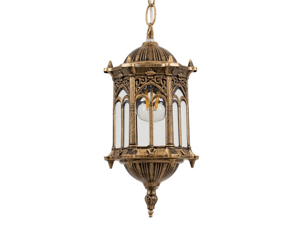 GLOBOSTAR® DARCY 00656 Vintage Κρεμαστό Φωτιστικό Οροφής με Ντουί 1 x E27 AC 220-240V IP20 - Μπρούτζινο - Μ15.5 x Π15.5 x Υ32.5cm