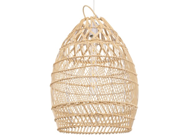 GLOBOSTAR® TAHITI 00710 Boho Κρεμαστό Φωτιστικό Οροφής με Ντουί 1 x E27 AC 220-240V IP20 - Μπεζ - Μ38 x Π38 x Υ50cm