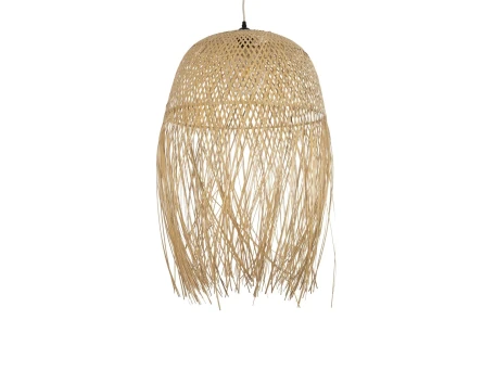 GLOBOSTAR® MANILA 00713 Boho Κρεμαστό Φωτιστικό Οροφής με Ντουί 1 x E27 AC 220-240V IP20 - Μπεζ - Μ50 x Π50 x Υ70cm