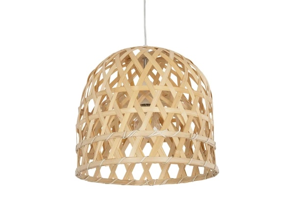 GLOBOSTAR® MANGEA 00715 Boho Κρεμαστό Φωτιστικό Οροφής με Ντουί 1 x E27 AC 220-240V IP20 - Μπεζ - Μ32 x Π32 x Υ30cm