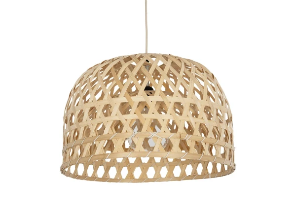 GLOBOSTAR® MANGEA 00716 Boho Κρεμαστό Φωτιστικό Οροφής με Ντουί 1 x E27 AC 220-240V IP20 - Μπεζ - Μ50 x Π50 x Υ35cm