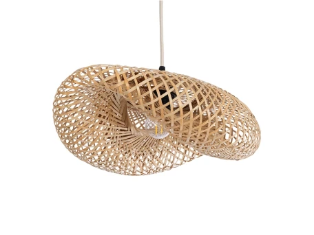 GLOBOSTAR® MEXICO 00718 Boho Κρεμαστό Φωτιστικό Οροφής με Ντουί 1 x E27 AC 220-240V IP20 - Μπεζ - Μ40 x Π30 x Υ18cm