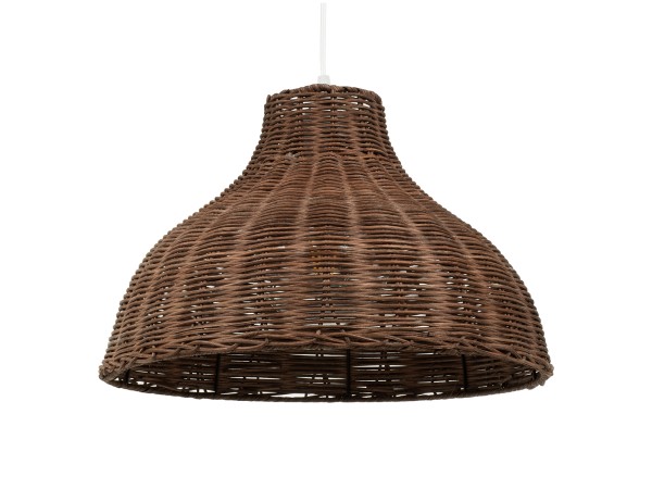 GLOBOSTAR® MAYOTTE 00725 Boho Κρεμαστό Φωτιστικό Οροφής με Ντουί 1 x E27 AC 220-240V IP20 - Καφέ - Μ40 x Π40 x Υ28cm