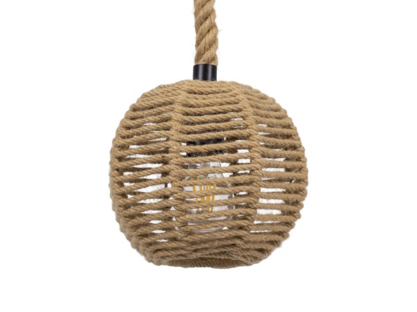 GLOBOSTAR® MANDALA 00730 Boho Κρεμαστό Φωτιστικό Οροφής με Ντουί 1 x E27 AC 220-240V IP20 - Μπεζ - Μ20 x Π20 x Υ20cm
