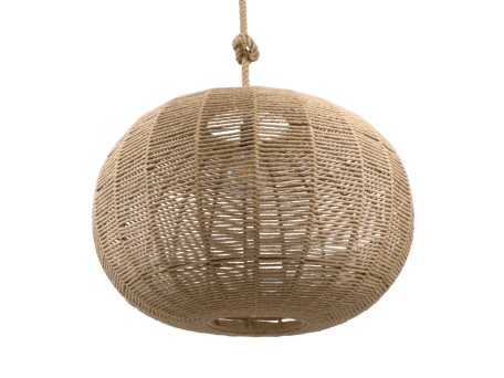 GLOBOSTAR® MANDALA 00732 Boho Κρεμαστό Φωτιστικό Οροφής με Ντουί 1 x E27 AC 220-240V IP20 - Μπεζ - Μ80 x Π80 x Υ60cm