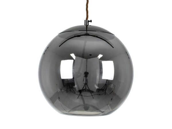 GLOBOSTAR® ΑΧΤΟΝ 00749 Μοντέρνο Κρεμαστό Φωτιστικό Οροφής LED 7W 500lm 180° AC 220-240V IP20 Θερμό Λευκό 2700K - Sanan SMD Chip - Μαύρο & Μαύρο Φιμέ - Μ30 x Π30 x Υ30cm - 2 Χρόνια Εγγύηση