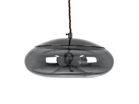 GLOBOSTAR® AXTON 00751 Μοντέρνο Κρεμαστό Φωτιστικό Οροφής LED 5W 500lm 180° AC 220-240V IP20 Θερμό Λευκό 2700K - Sanan SMD Chip - Μαύρο & Μαύρο Φιμέ - Μ30 x Π30 x Υ15cm - 2 Xρόνια Εγγύηση