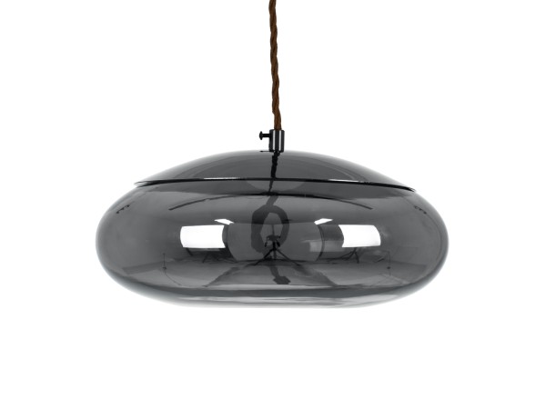 GLOBOSTAR® AXTON 00751 Μοντέρνο Κρεμαστό Φωτιστικό Οροφής LED 5W 500lm 180° AC 220-240V IP20 Θερμό Λευκό 2700K - Sanan SMD Chip - Μαύρο & Μαύρο Φιμέ - Μ30 x Π30 x Υ15cm - 2 Xρόνια Εγγύηση