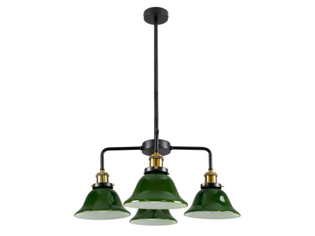 GLOBOSTAR® LIBRARY 00769 Vintage Φωτιστικό Οροφής με Ντουί 4 x E27 AC 220-240V IP20 - Πολύχρωμο - Μ57 x Π57 x Υ90cm