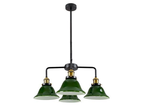 GLOBOSTAR® LIBRARY 00769 Vintage Φωτιστικό Οροφής με Ντουί 4 x E27 AC 220-240V IP20 - Πολύχρωμο - Μ57 x Π57 x Υ90cm