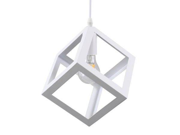 GLOBOSTAR® CUBE 00802 Μοντέρνο Κρεμαστό Φωτιστικό Οροφής με Ντουί 1 x E27 AC 220-240V IP20 - Λευκό - Μ25 x Π25 x Υ25cm GLOBOSTAR® CUBE 00802 Μοντέρνο Κρεμαστό Φωτιστικό Οροφής με Ντουί 1 x E27 AC 220-240V IP20 - Λευκό - Μ25 x Π25 x Υ25cm