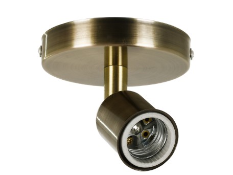 GLOBOSTAR® SARA 00847 Μοντέρνο Φωτιστικό Οροφής με Ντουί 1 x E27 AC 220-240V IP20 - Μπρούτζινο - Μ10 x Π10 x Υ10.3cm