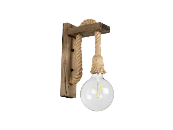 GLOBOSTAR® KENSI 00883 Boho Φωτιστικό Τοίχου - Απλίκα με Ντουί 1 x E27 AC 220-240V IP20 - Καφέ & Μπεζ - Μ7 x Π18 x Υ30cm GLOBOSTAR® KENSI 00883 Boho Φωτιστικό Τοίχου - Απλίκα με Ντουί 1 x E27 AC 220-240V IP20 - Καφέ & Μπεζ - Μ7 x Π18 x Υ30cm
