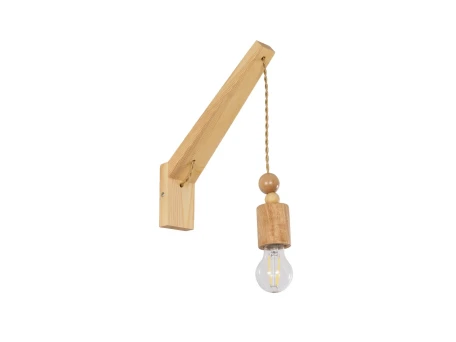 GLOBOSTAR® NOVO 00885 Vintage Φωτιστικό Τοίχου - Απλίκα με Ντουί 1 x E27 AC 220-240V IP20 - Μπεζ - Μ7 x Π28 x Υ37cm