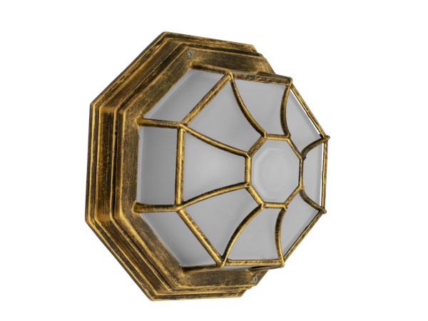 GLOBOSTAR® RUBY 00914 Vintage Φωτιστικό Οροφής με Ντουί 1 x E27 AC 220-240V IP20 - Μπρούτζινο Εφέ Σκουριάς - Μ21 x Π21 x Υ10cm