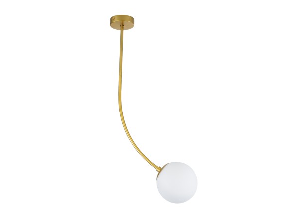 GLOBOSTAR® DRIZZLE 00921 Μοντέρνο Φωτιστικό Οροφής με Ντουί 1 x E27 AC 220-240V IP20 - Λευκό & Χρυσό - Μ15 x Π15 x Υ100cm