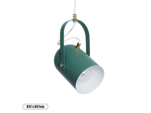 GLOBOSTAR® HAZEL 00928 Μοντέρνο Κρεμαστό Φωτιστικό Οροφής με Ντουί 1 x E27 AC 220-240V IP20 - Πράσινο & Χρυσό - Μ12 x Π12 x Υ27cm GLOBOSTAR® HAZEL 00928 Μοντέρνο Κρεμαστό Φωτιστικό Οροφής με Ντουί 1 x E27 AC 220-240V IP20 - Πράσινο & Χρυσό - Μ12 x Π12 x Υ27cm