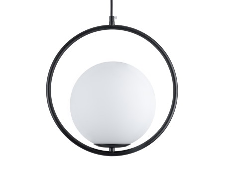 GLOBOSTAR® MADRID 00931 Μοντέρνο Κρεμαστό Φωτιστικό Οροφής με Ντουί 1 x E27 AC 220-240V IP20 - Μαύρο & Λευκό - Μ30 x Π20 x Υ30cm