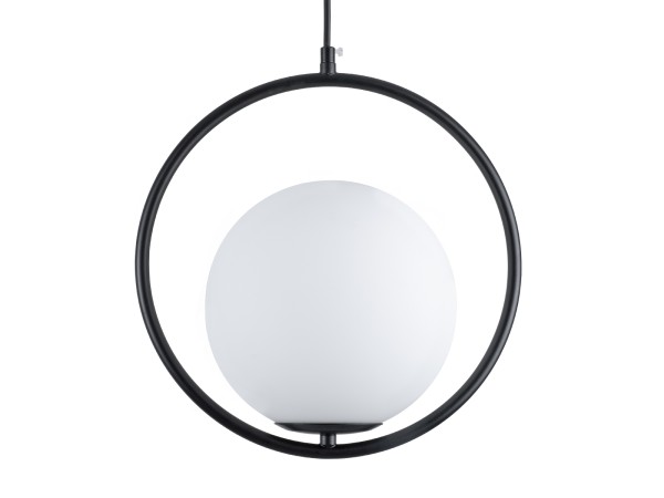 GLOBOSTAR® MADRID 00931 Μοντέρνο Κρεμαστό Φωτιστικό Οροφής με Ντουί 1 x E27 AC 220-240V IP20 - Μαύρο & Λευκό - Μ30 x Π20 x Υ30cm