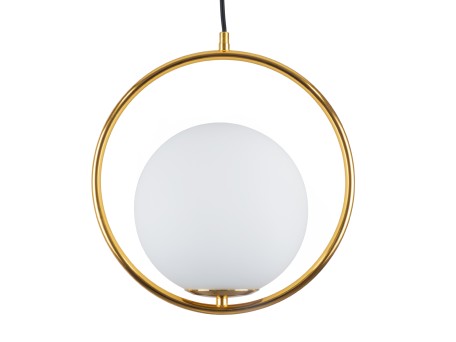 GLOBOSTAR® MADRID 00932 Μοντέρνο Κρεμαστό Φωτιστικό Οροφής με Ντουί 1 x E27 AC 220-240V IP20 - Χρυσό & Λευκό - Μ30 x Π20 x Υ30cm