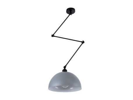 GLOBOSTAR® LOTUS 00937 Μοντέρνο Φωτιστικό Οροφής με Ντουί 1 x E27 AC 220-240V IP20 - Γκρι & Μαύρο - Μ30 x Π30 x Υ21cm