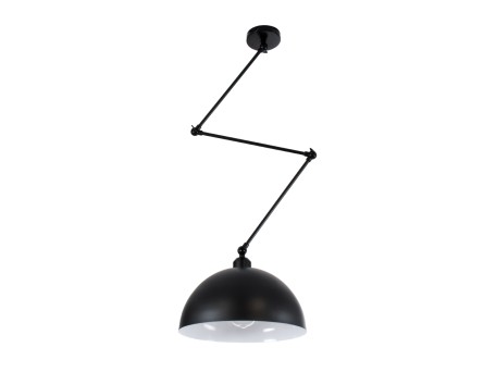 GLOBOSTAR® LOTUS 00939 Μοντέρνο Φωτιστικό Οροφής με Ντουί 1 x E27 AC 220-240V IP20 - Μαύρο - Μ30 x Π30 x Υ21cm