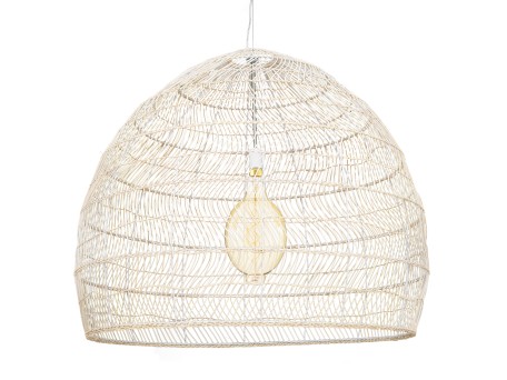 GLOBOSTAR® MALIBU 00965 Boho Κρεμαστό Φωτιστικό Οροφής με Ντουί 1 x E27 AC 220-240V IP20 - Μπεζ - Μ100 x Π100 x Y86cm