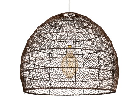 GLOBOSTAR® MALIBU 00967 Boho Κρεμαστό Φωτιστικό Οροφής με Ντουί 1 x E27 AC 220-240V IP20 - Καφέ - Μ100 x Π100 x Y86cm