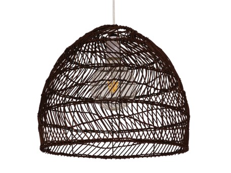 GLOBOSTAR® MALIBU 00970 Boho Κρεμαστό Φωτιστικό Οροφής με Ντουί 1 x E27 AC 220-240V IP20 - Καφέ - Μ40 x Π40 x Υ35cm