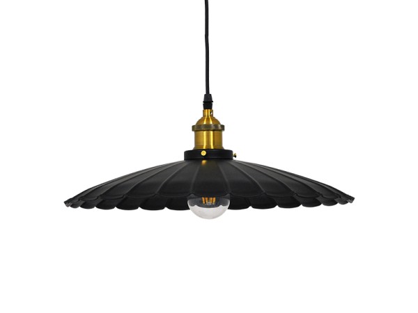 GLOBOSTAR® MARGI 00982 Vintage Κρεμαστό Φωτιστικό Οροφής με Ντουί 1 x E27 AC 220-240V IP20 - Μαύρο & Χρυσό - Μ40 x Π40 x Y15cm