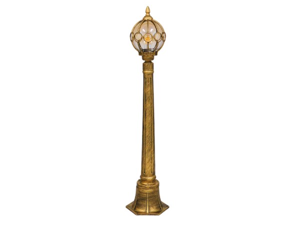 GloboStar® ETOILE 00985 Vintage Φωτιστικό Κολωνάκι Κήπου Μονόφωτο 1 x E27 Μπρονζέ Χρυσό Μεταλλικό Πλέγμα με Μελί Γυάλινη Μπάλα D18 x H102cm GloboStar® ETOILE 00985 Vintage Φωτιστικό Κολωνάκι Κήπου Μονόφωτο 1 x E27 Μπρονζέ Χρυσό Μεταλλικό Πλέγμα με Μελί Γυάλινη Μπάλα D18 x H102cm