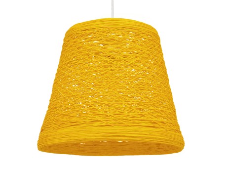 GLOBOSTAR® PLAYROOM 00998 Vintage Κρεμαστό Φωτιστικό Οροφής με Ντουί 1 x E27 AC 220-240V IP20 - Κίτρινο - Μ32 x Π32 x Υ27cm